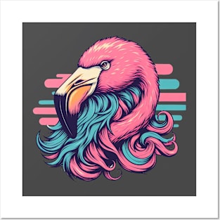 Bearded Flamingo V2 Posters and Art